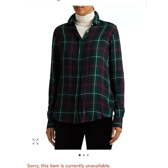 Lauren Ralph Lauren Plaid Button Up - Black Label - Picture 9 of 9